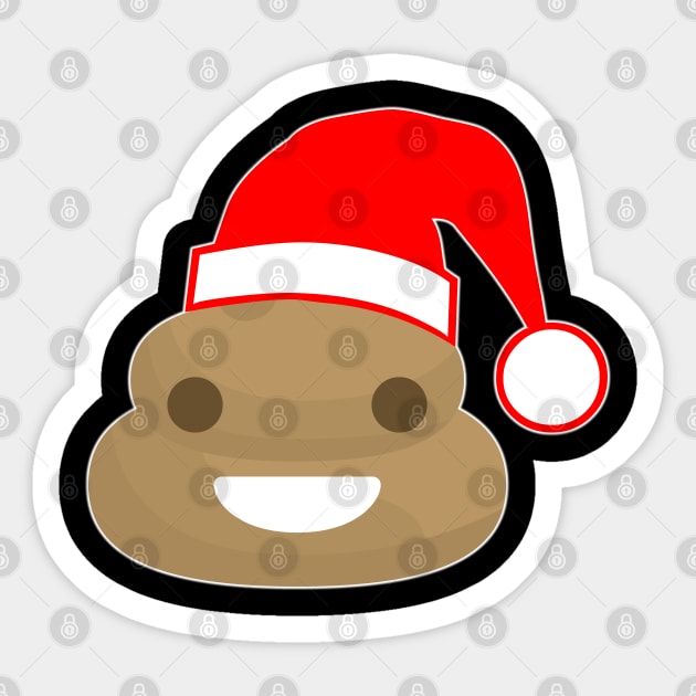 Poop Emoji Santa Sticker by Flippin' Sweet Gear